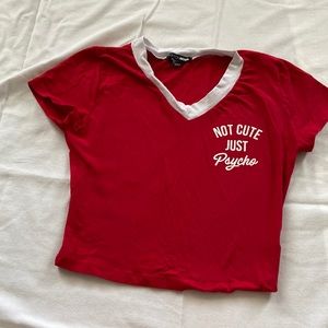 Red crop top